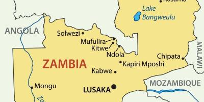 地図kitweザンビア