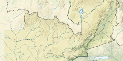 地図のザンビア川 